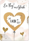 Joli Coon Valentinstag Karte fuer Ihn mit Kuvert Gutschein-Design