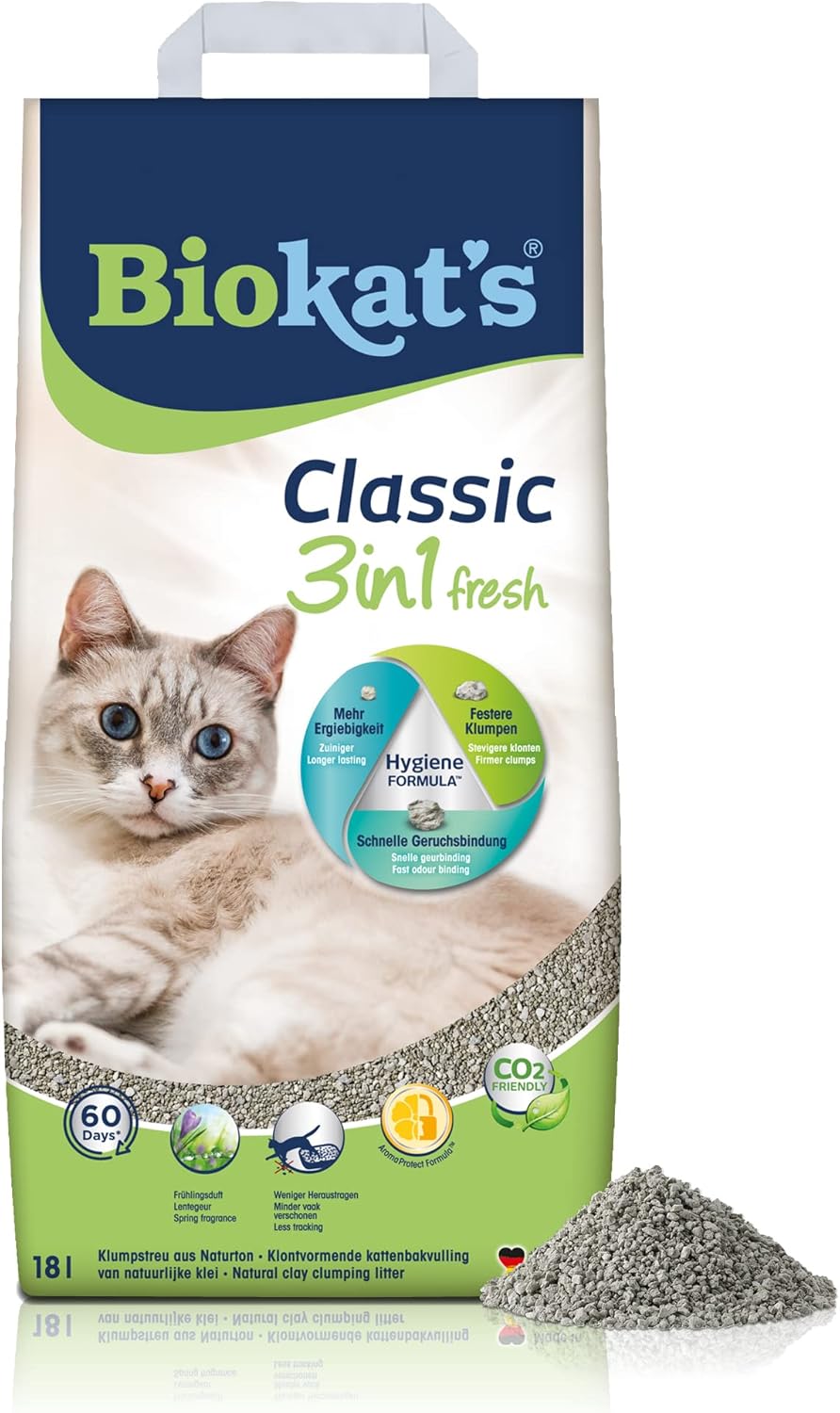 Katzenstreu Biokat's Classic Fresh 3in1 10- Klumpend Fruehlingsduft