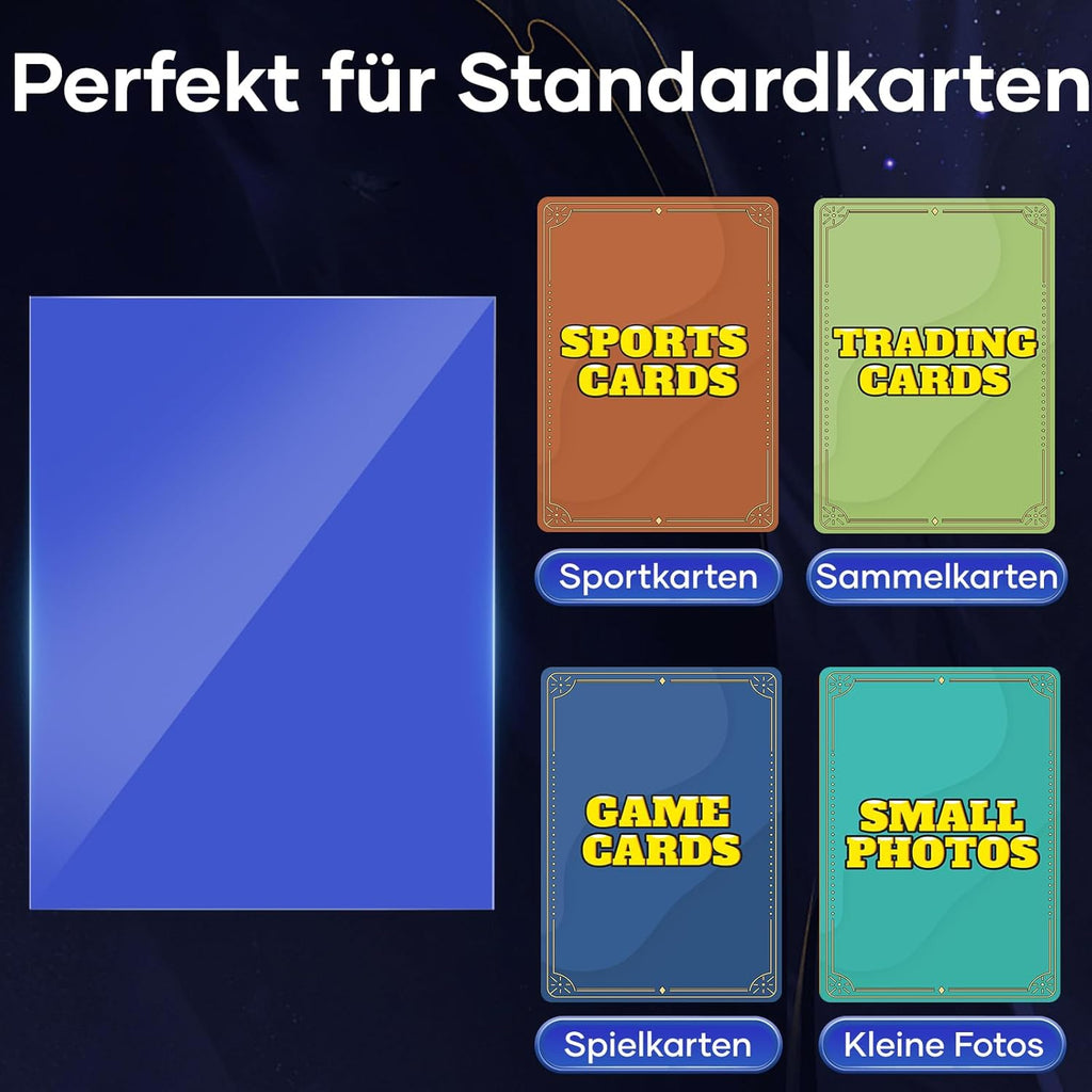 Mlikero Kartenhuellen 66×91 mm 500 Stueck 5 Farben Sleeves fuer Sammelkarten