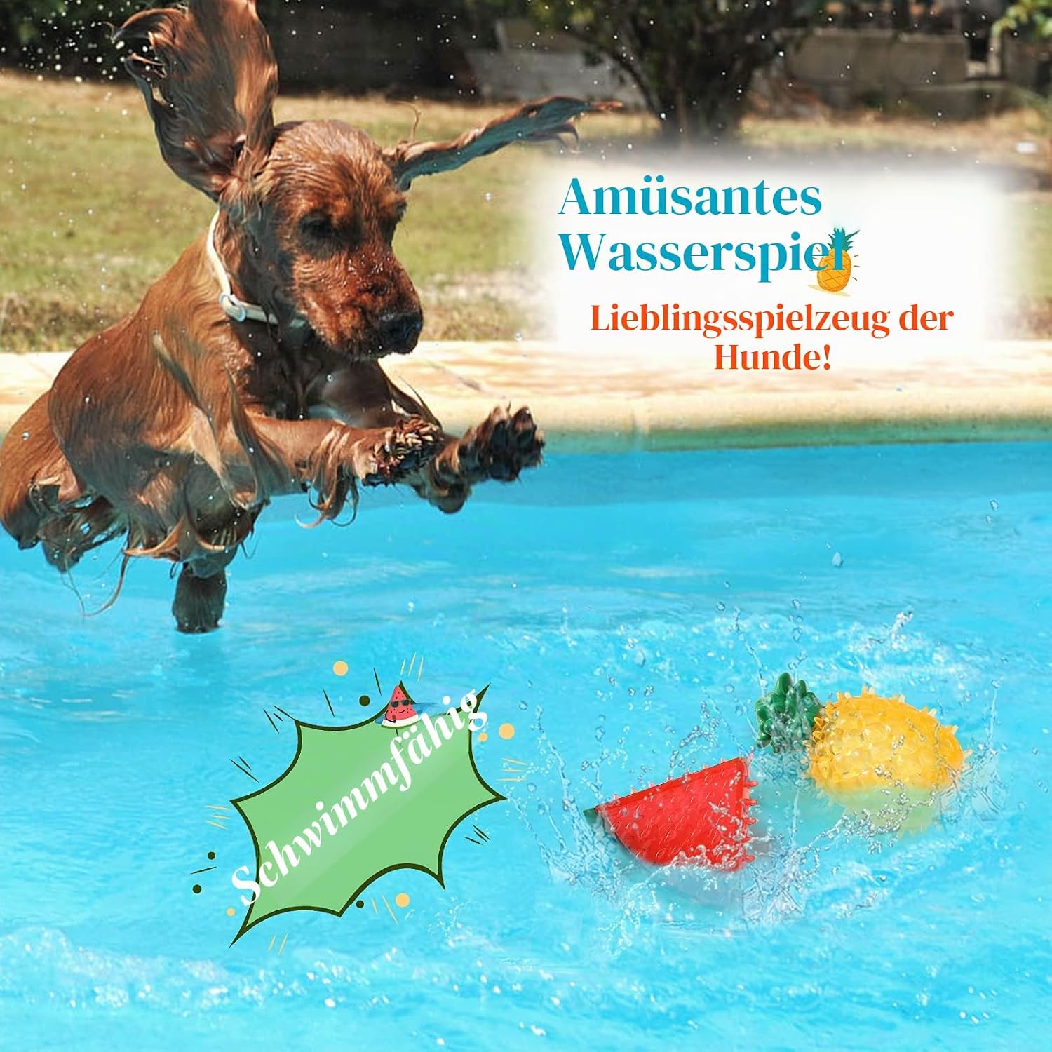 Pawaboo Hundespielzeug 2er Set Kauspielzeug Sommer Kuehlspielzeug Wassermelone An