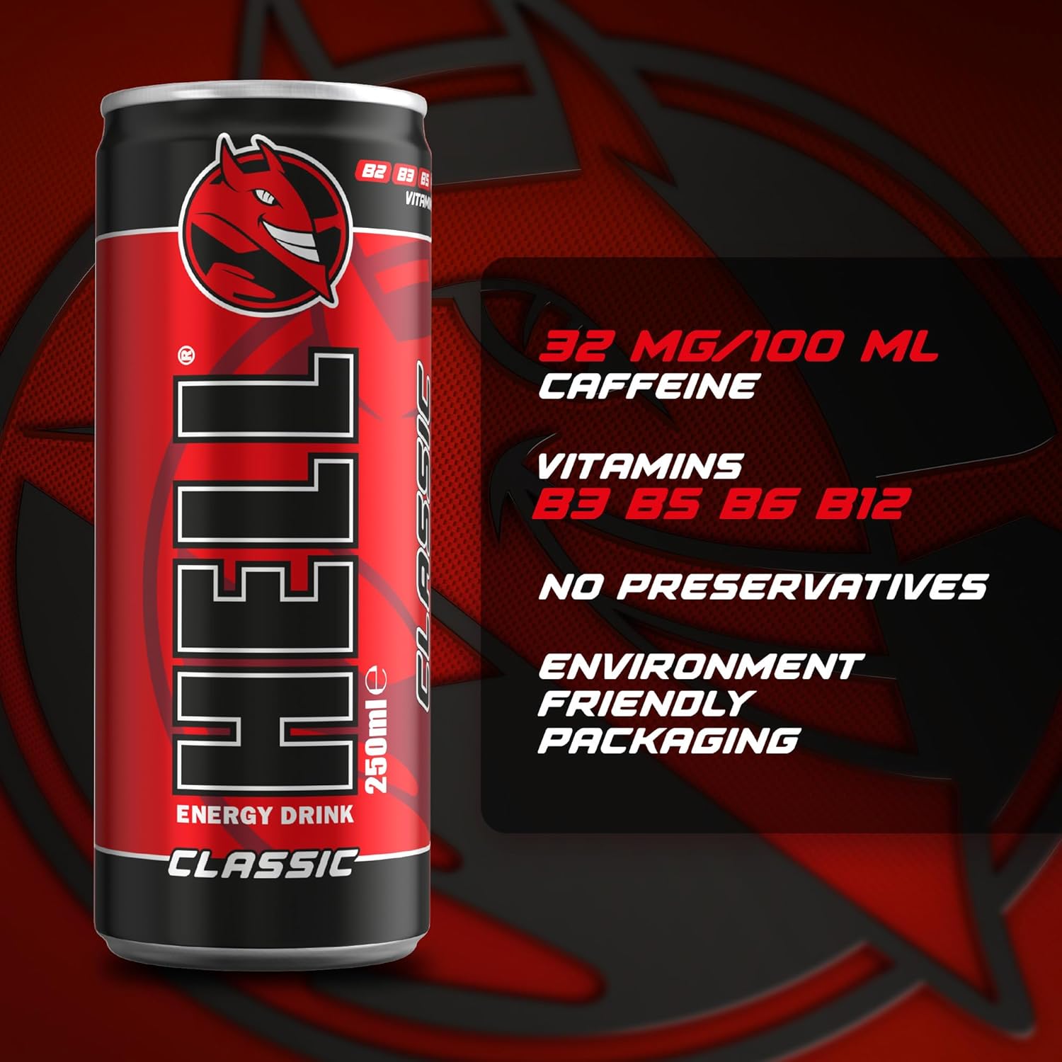 Hell Energy Drink 24 x 250 ml Dose (24er Pack) zzgl. Pfand