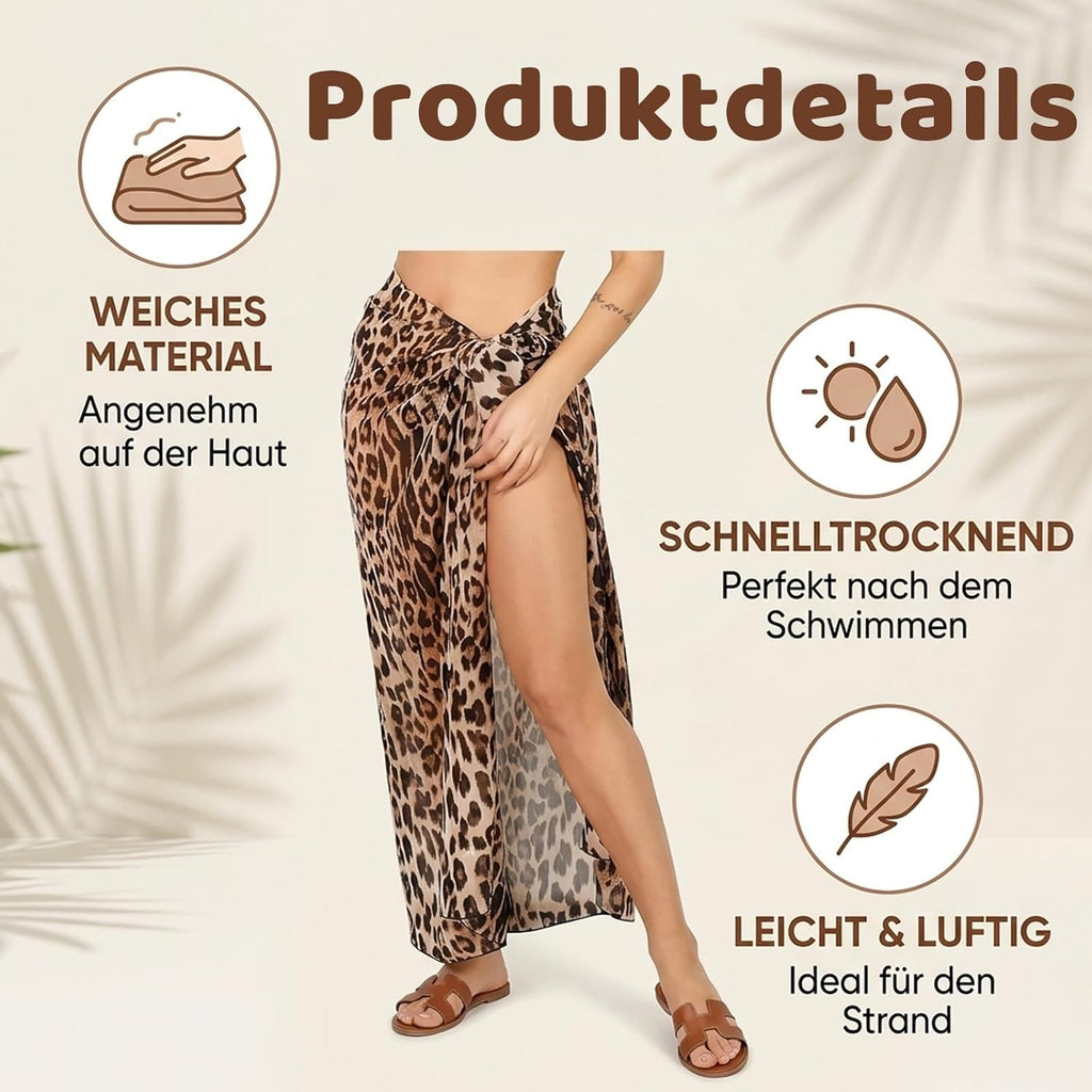 Mode und Eleganz Pareo Damen Sarong Strandtuch leicht atmungsaktiv Sommer