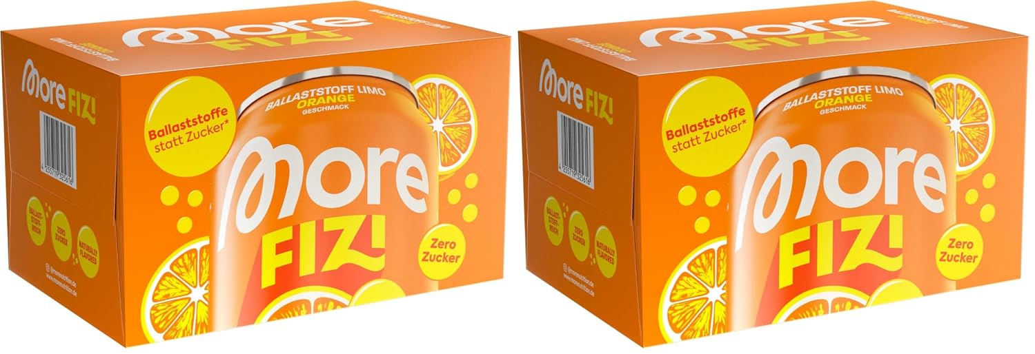 MORE Fizi White Peach Ballaststoff-Limonade Ballaststoffe 6er Pack