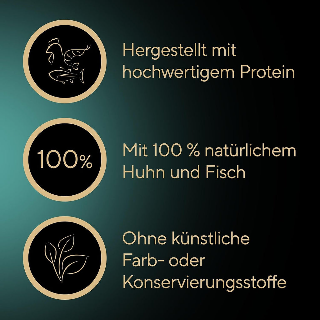 SHEBA Filets in Sauce Katzenfutter 16 x 60 g | Huhn Hochseefisch Garnelen
