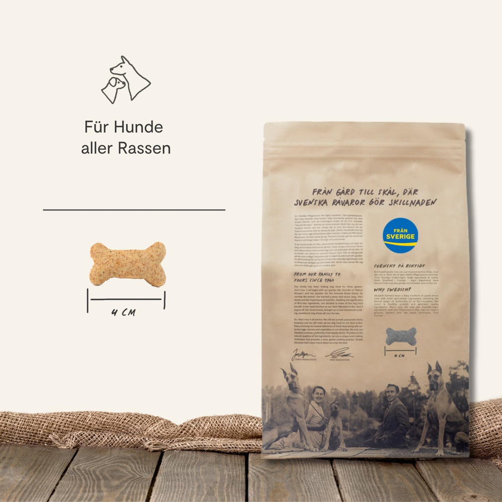 Magnussons Hundekekse 1 kg ofengebacken mit frischem Fleisch Snack für Hunde