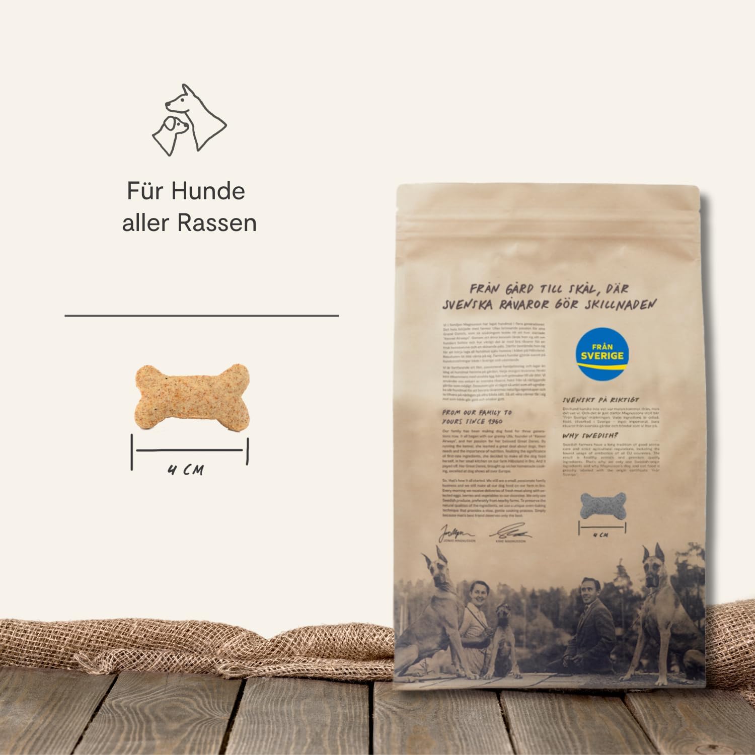 Magnussons Hundekekse 1 kg ofengebacken mit frischem Fleisch Snack für Hunde