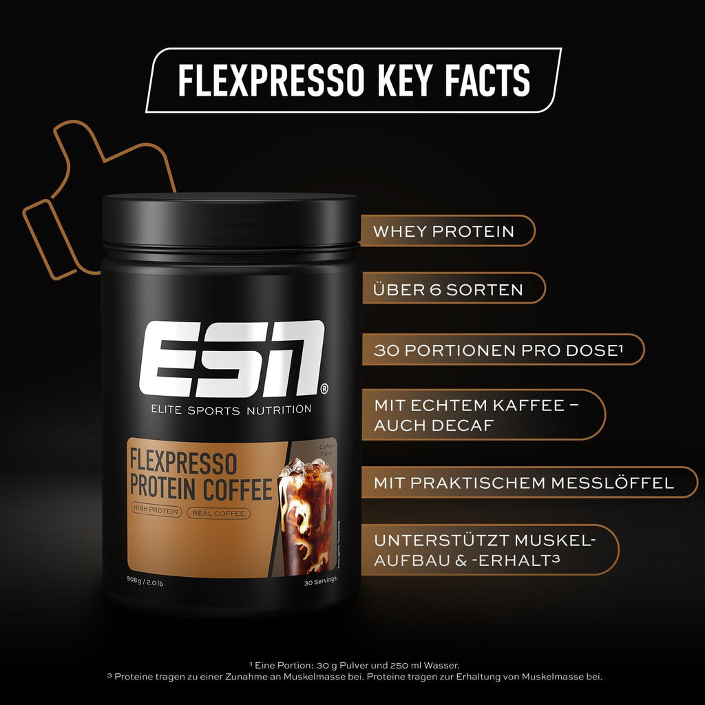 ESN Flexpresso Protein Coffee Cremiger Protein Kaffee verschiedene Sorten