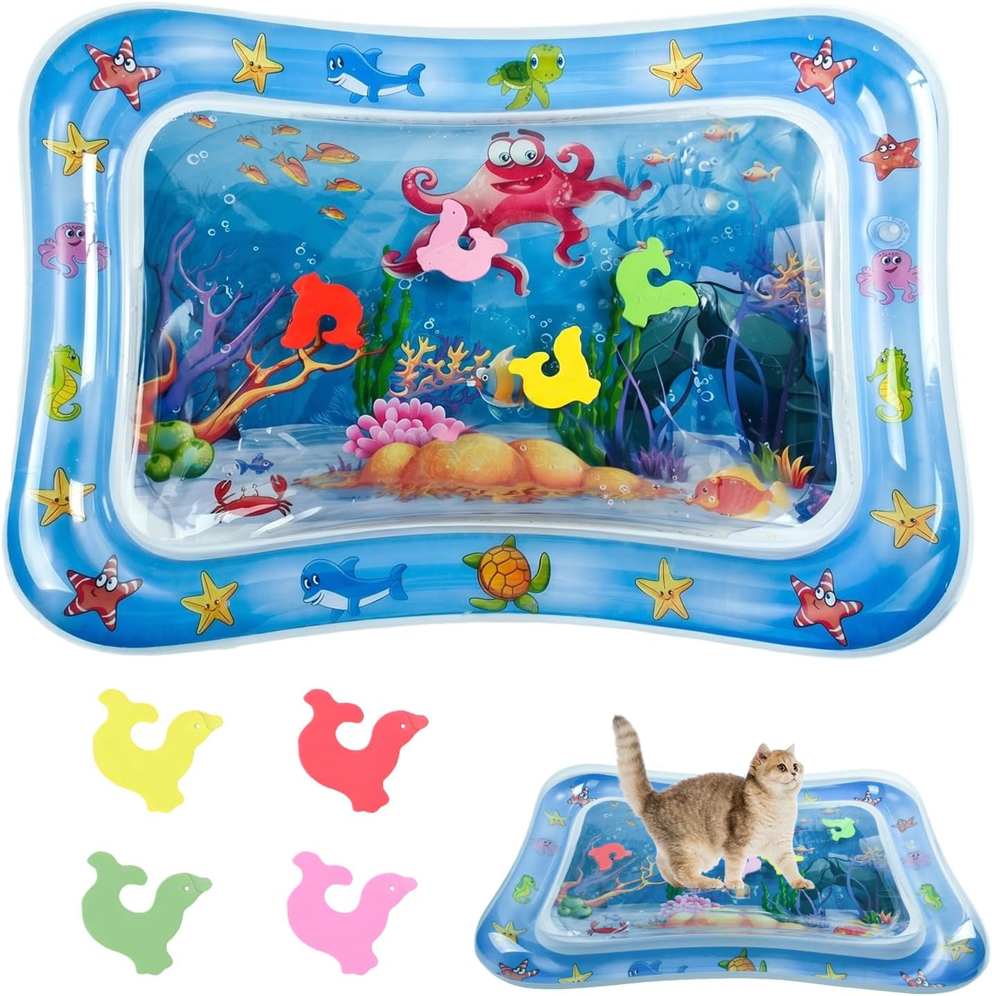 Aufblasbare Wasserspielmatte fuer Katzen und Hunde aus PVC als interaktives Spielzeug