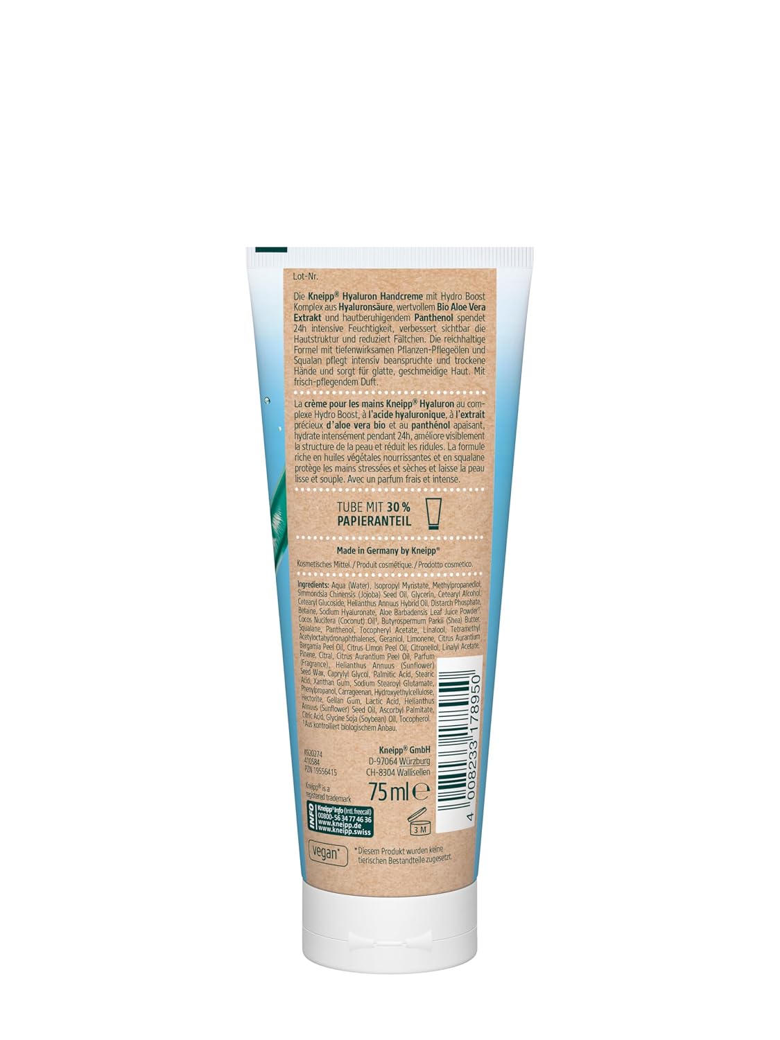 Kneipp Hyaluron Handcreme Hydro Boost schnell einziehend