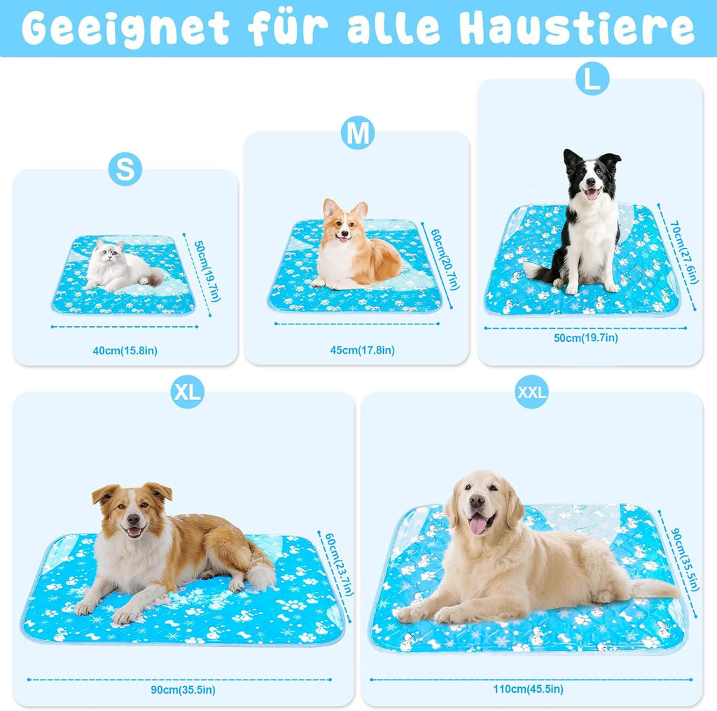 Kuehlmatte fuer Hunde selbstkuehlend krallenfest waschbar verschiedene Groessen