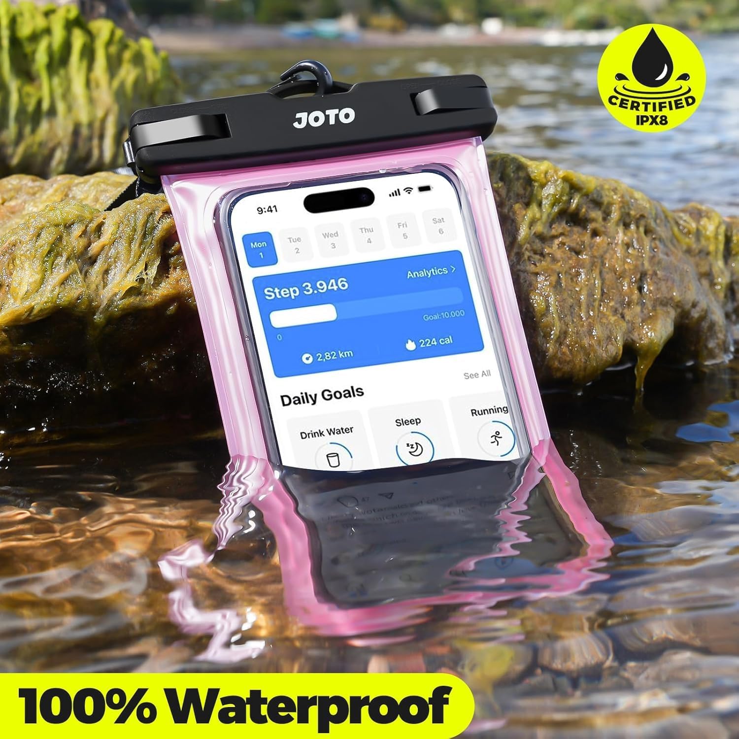 JOTO wasserdichte Universal Handytasche bis 7" IPX8 Schutz fuer iPhone Galaxy Xia