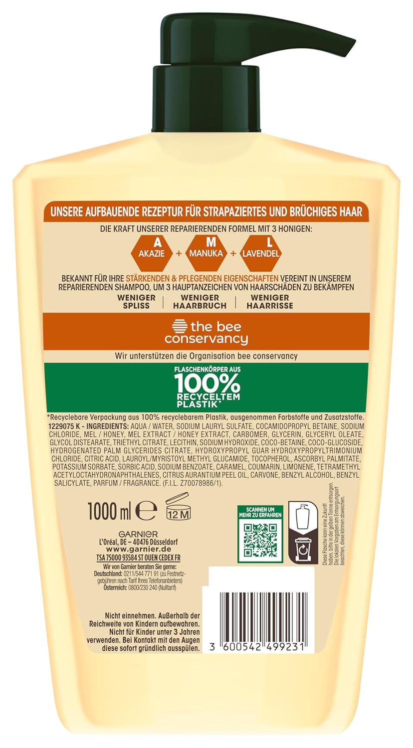 Garnier Wahre Schaetze Shampoo Honig Schaetze fuer strapaziertes Haar