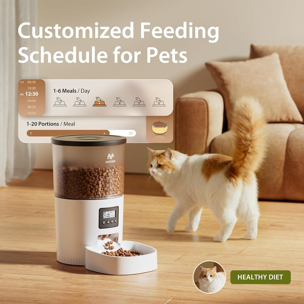 IMIPAW Futterautomat Katze WLAN App-Steuerung Mahlzeiten