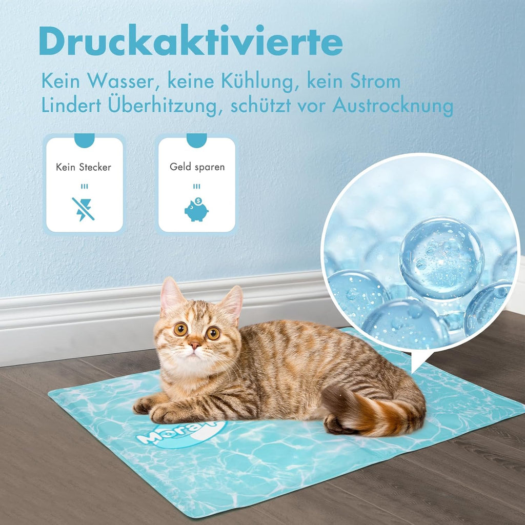 Pawtasy Kuehlmatte fuer Hunde und Katzen S 50x40 cm selbstkuehlendes Gel