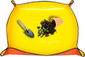 Umtopfmatte 100×100 cm Schwarz faltbar PE mit Kupferhaken