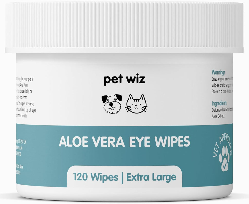 Pet Wiz Aloe Vera Augenwischtuecher fuer Hunde und Katzen Groesse XL 1 Dose