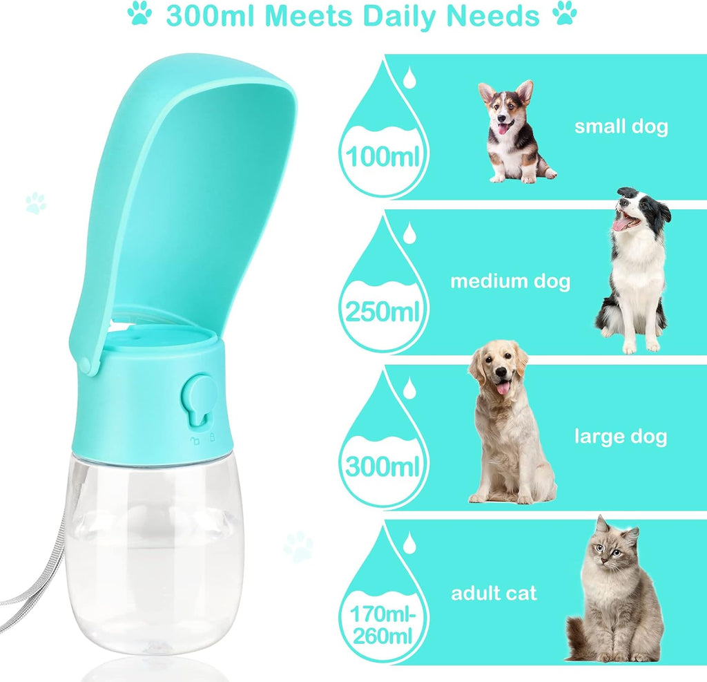 JOPHEK Trinkflasche fuer Hunde und Katzen auslaufsicher mit Filter