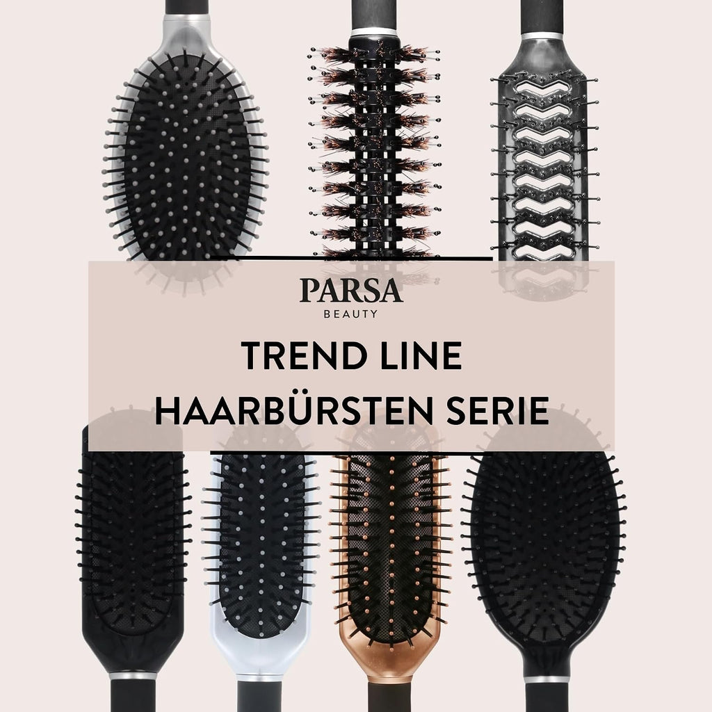 PARSA Beauty Haarbuerste lang schmal schwarz ohne Ziepen