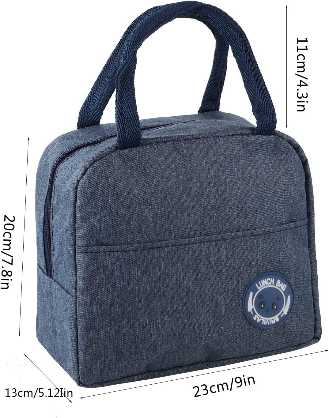 Hemiks Kuehltasche klein faltbar Isolierte Lunchtasche fuer Schule Buero