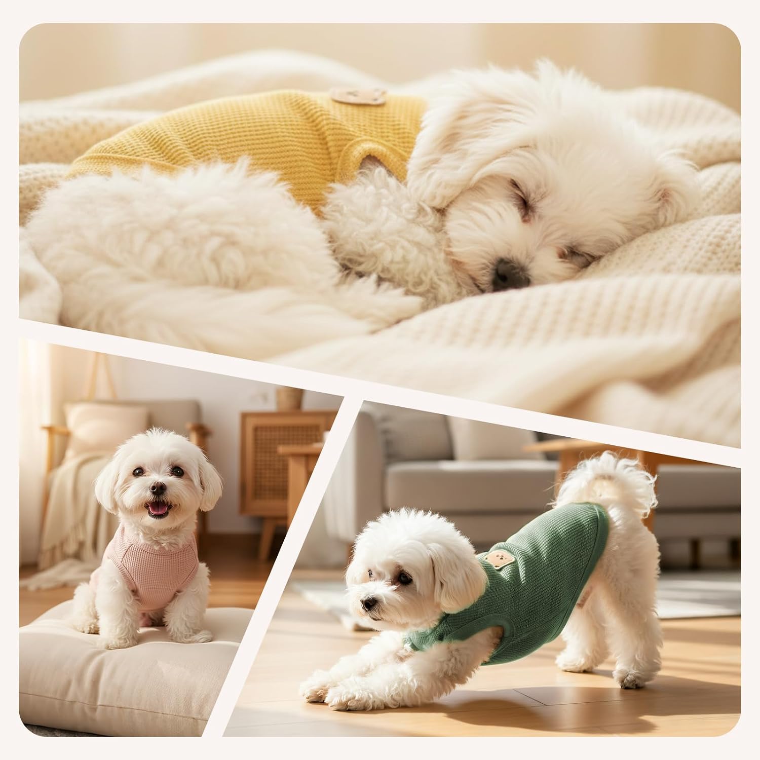 Hundeshirt atmungsaktiv fuer kleine Hunde Dackel Gr. M 2er Pack