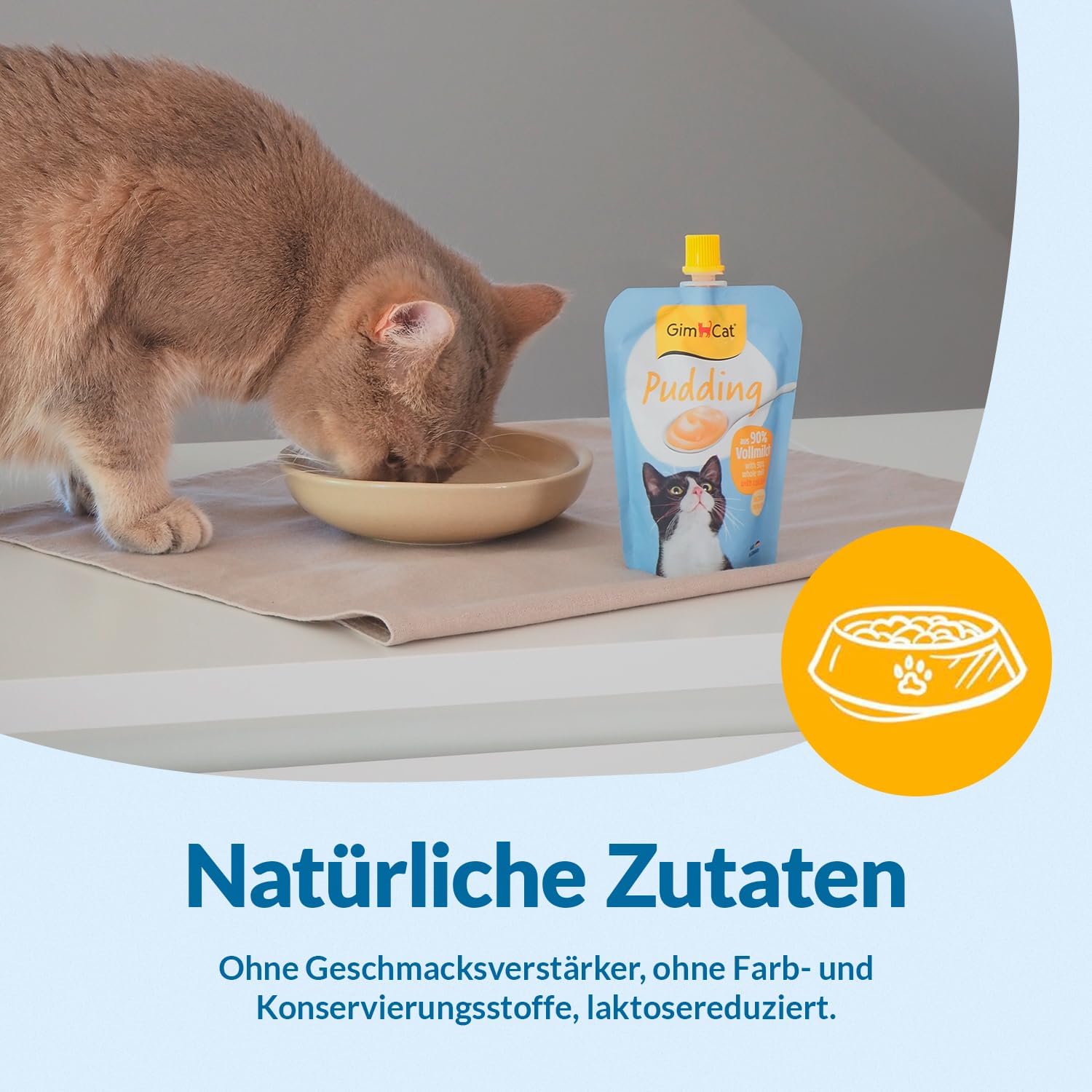 GimCat Pudding mit Calcium Katzensnack laktosereduziert Vollmilch