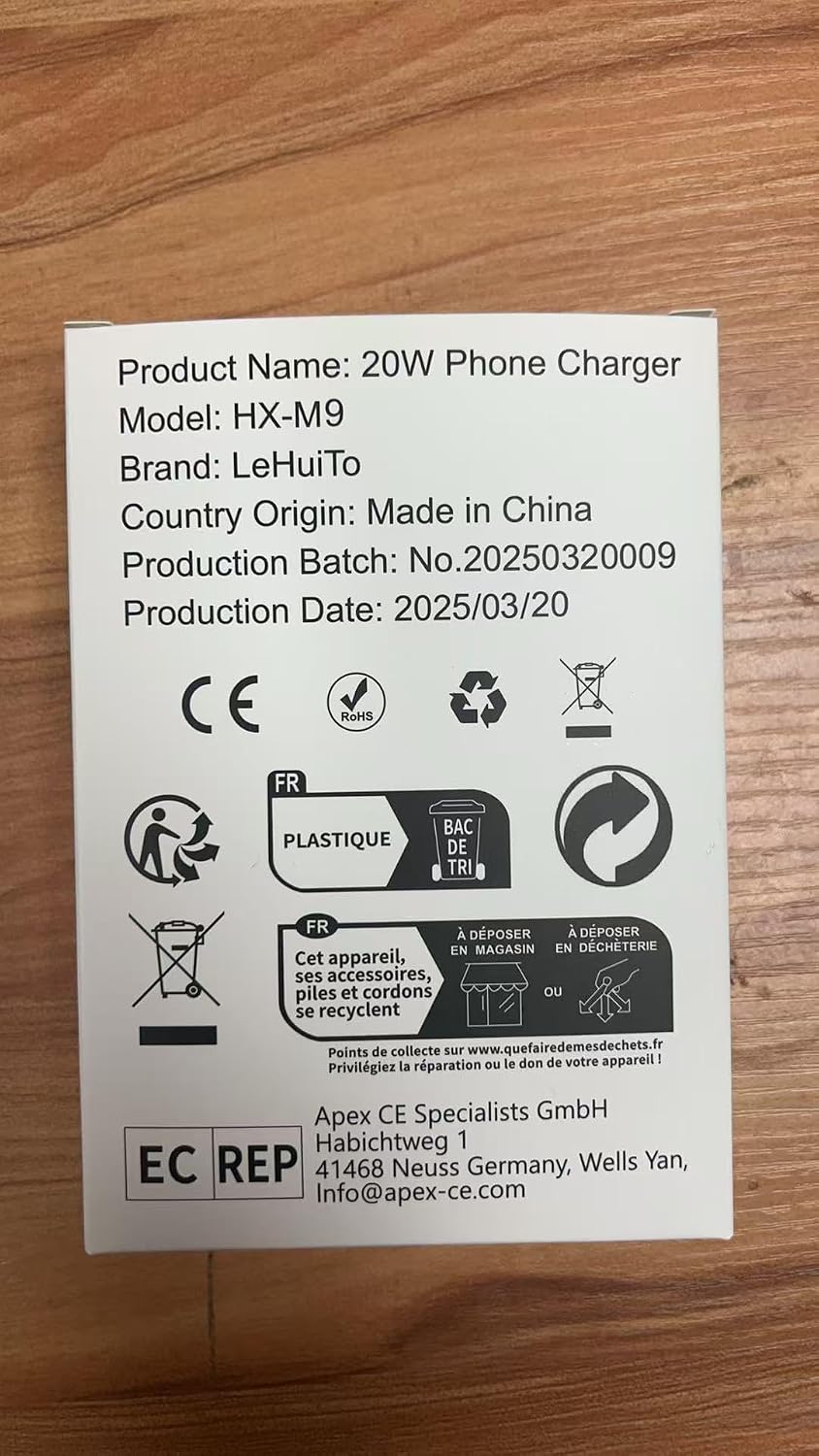 2er Pack 20W USB‑C PD 3.0 Ladegeraet mit 2 m USB‑C Kabel fuer iPhone iPad