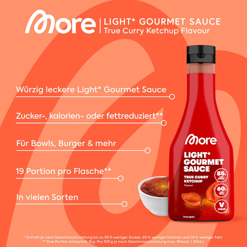 More Nutrition Light Gourmet Sauce BBQ, kalorienreduziert, verschiedene So