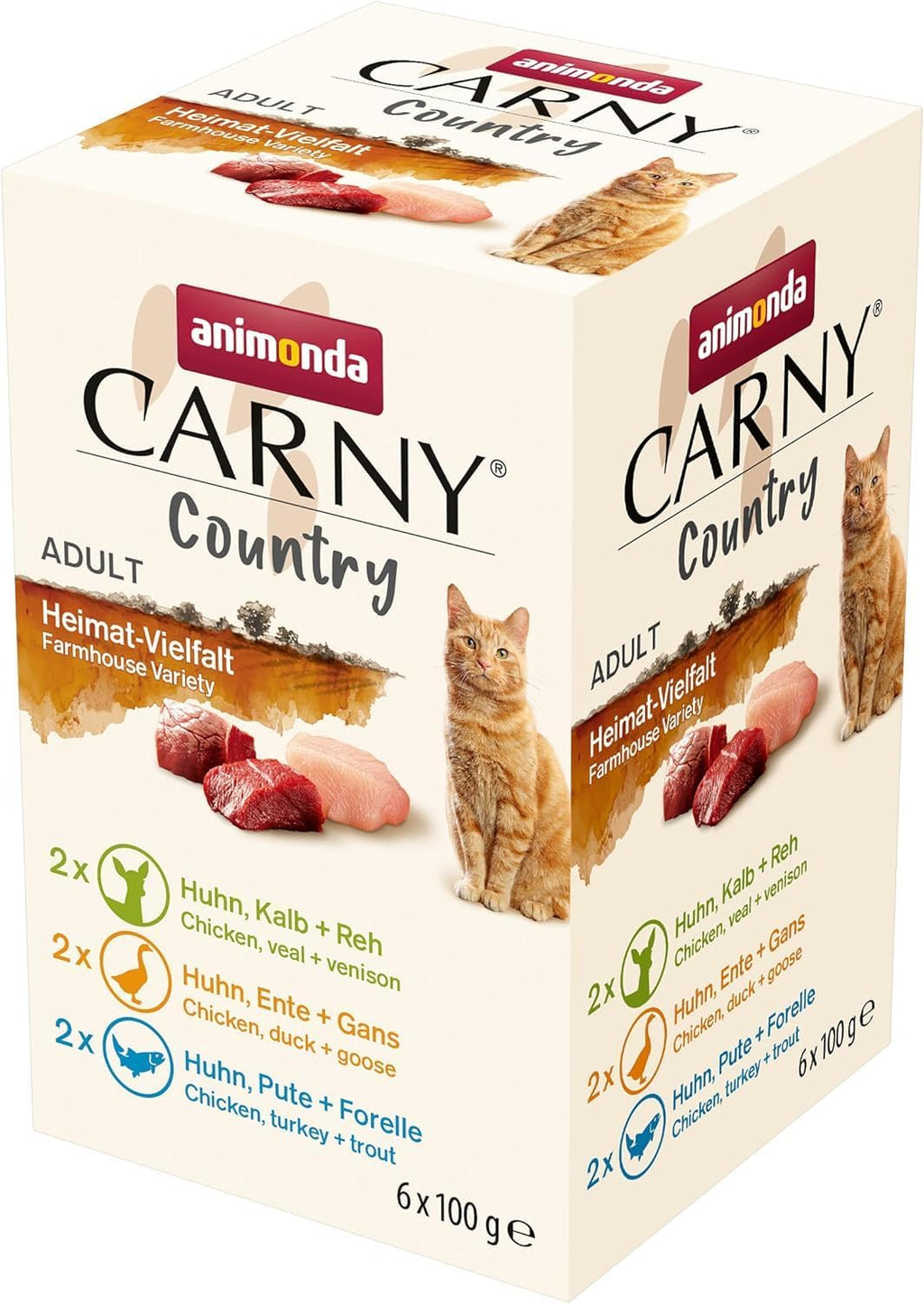 Animonda Carny Country Katzenfutter nass 6x100g Home Mix getreidefrei