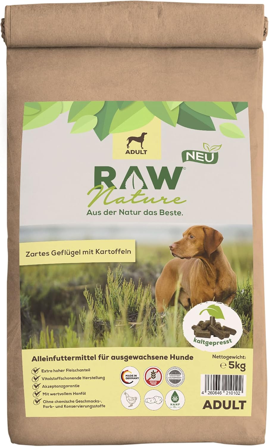 RAW Nature Trockenfutter Adult Huhn getreidefrei hoher Fleischanteil ve