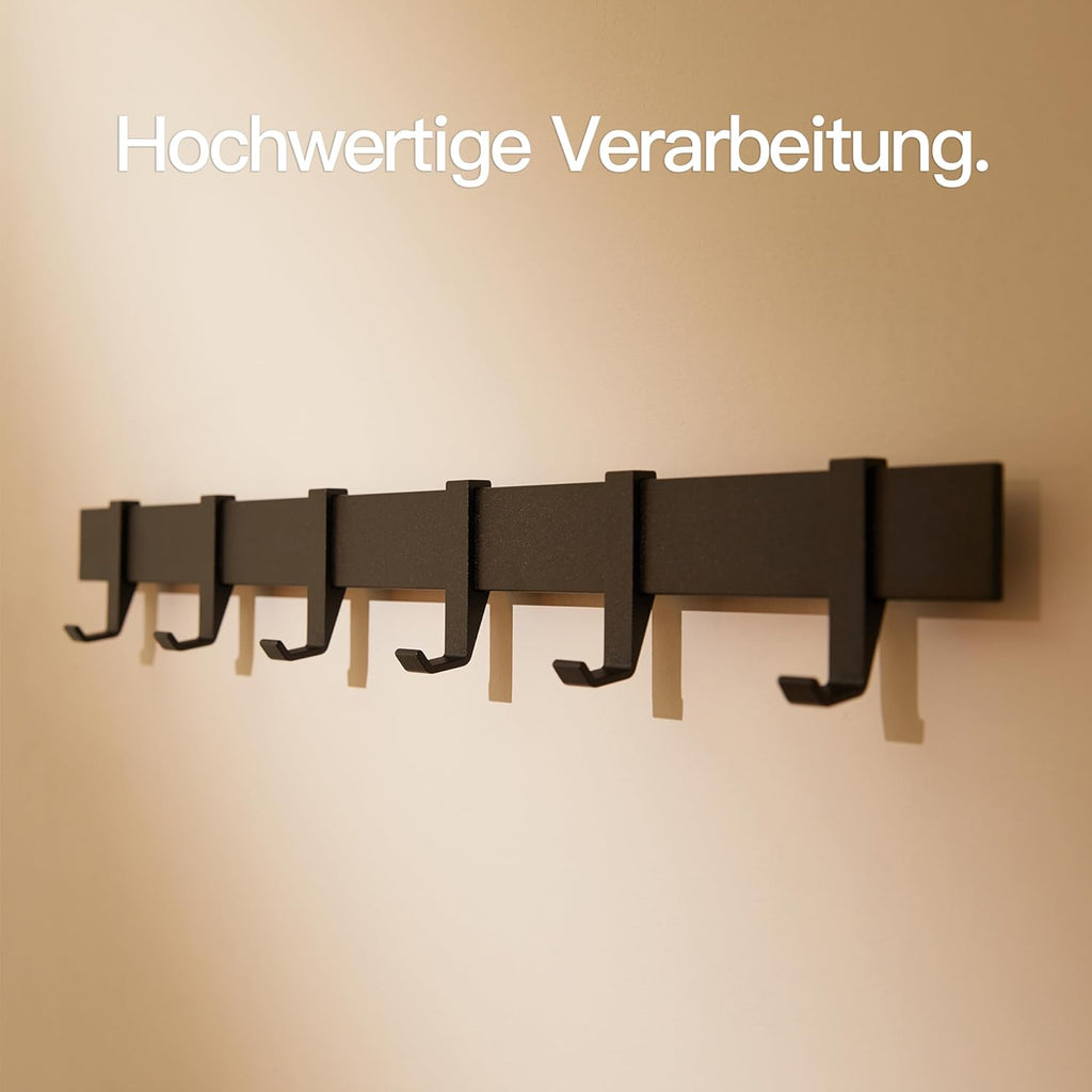 Designfabrik Garderobe Metall weiss 58cm-80cm bewegliche Haken Wand