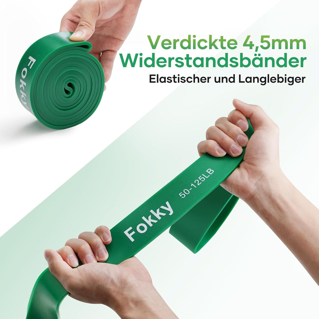 Fokky Widerstandsbaender 5 Stufen mit Tueranker und Griffen, 5er Set
