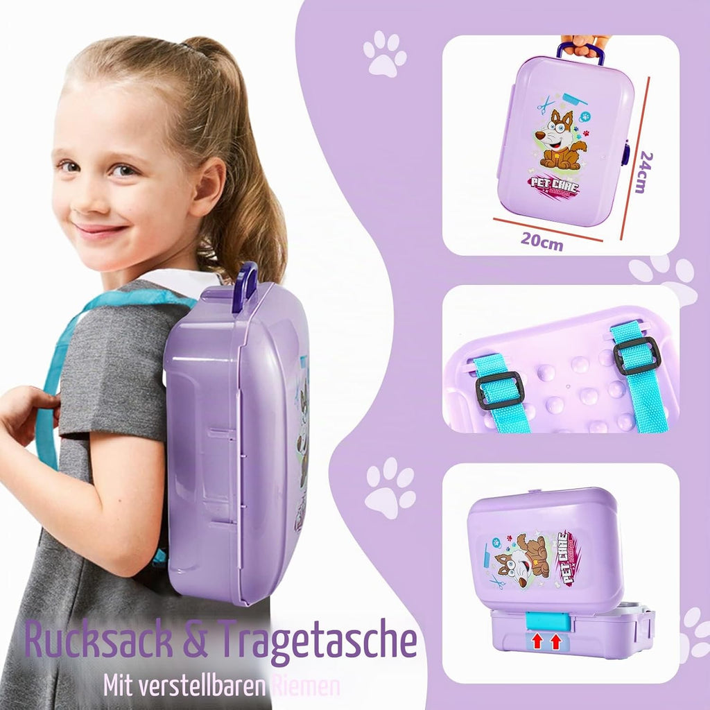 Tierarztkoffer Kinder Tierarzt Spielset verschiedene Farben Rollenspiel Geschenk