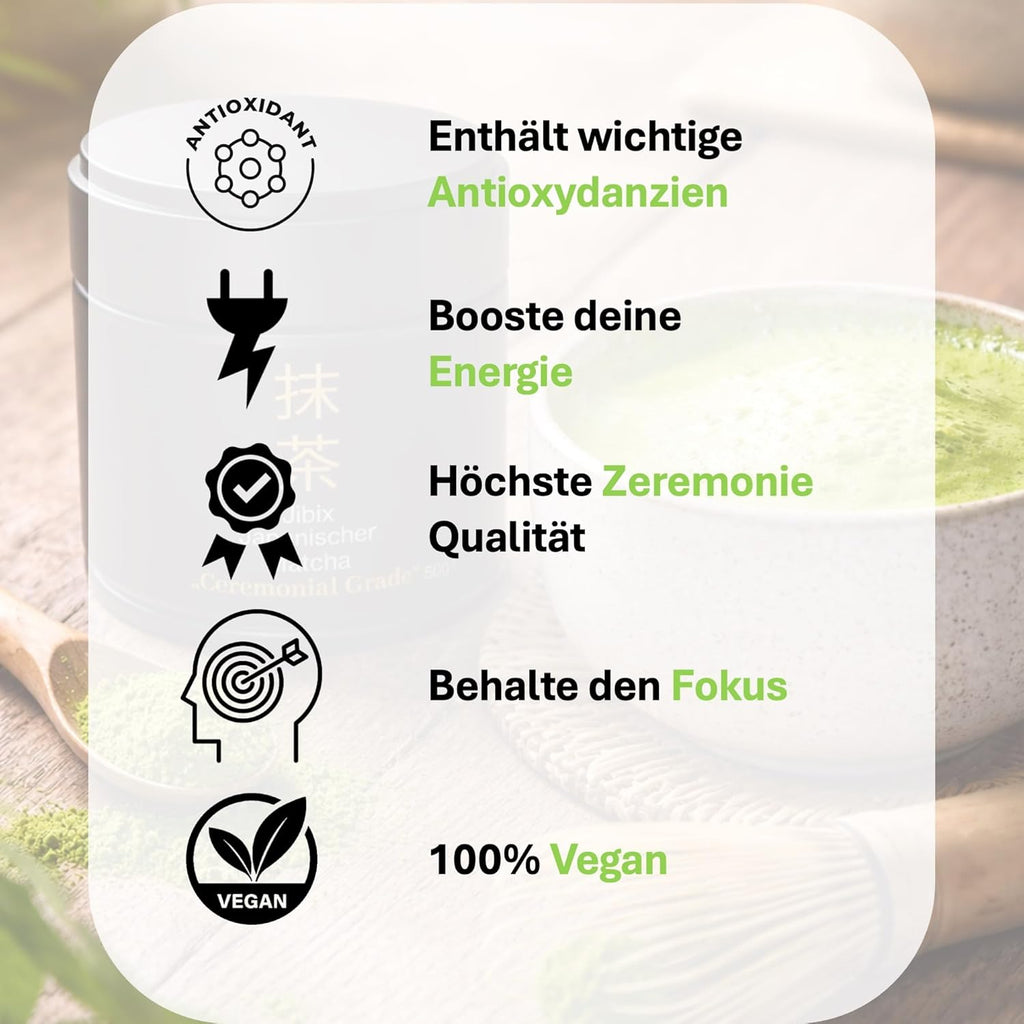Jibix Ceremonial Matcha Gruentee Pulver 50 g