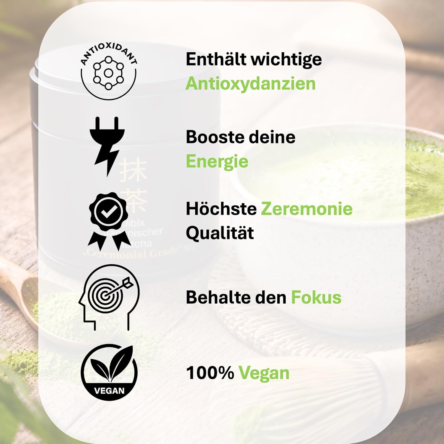 Jibix Ceremonial Matcha Gruentee Pulver 50 g