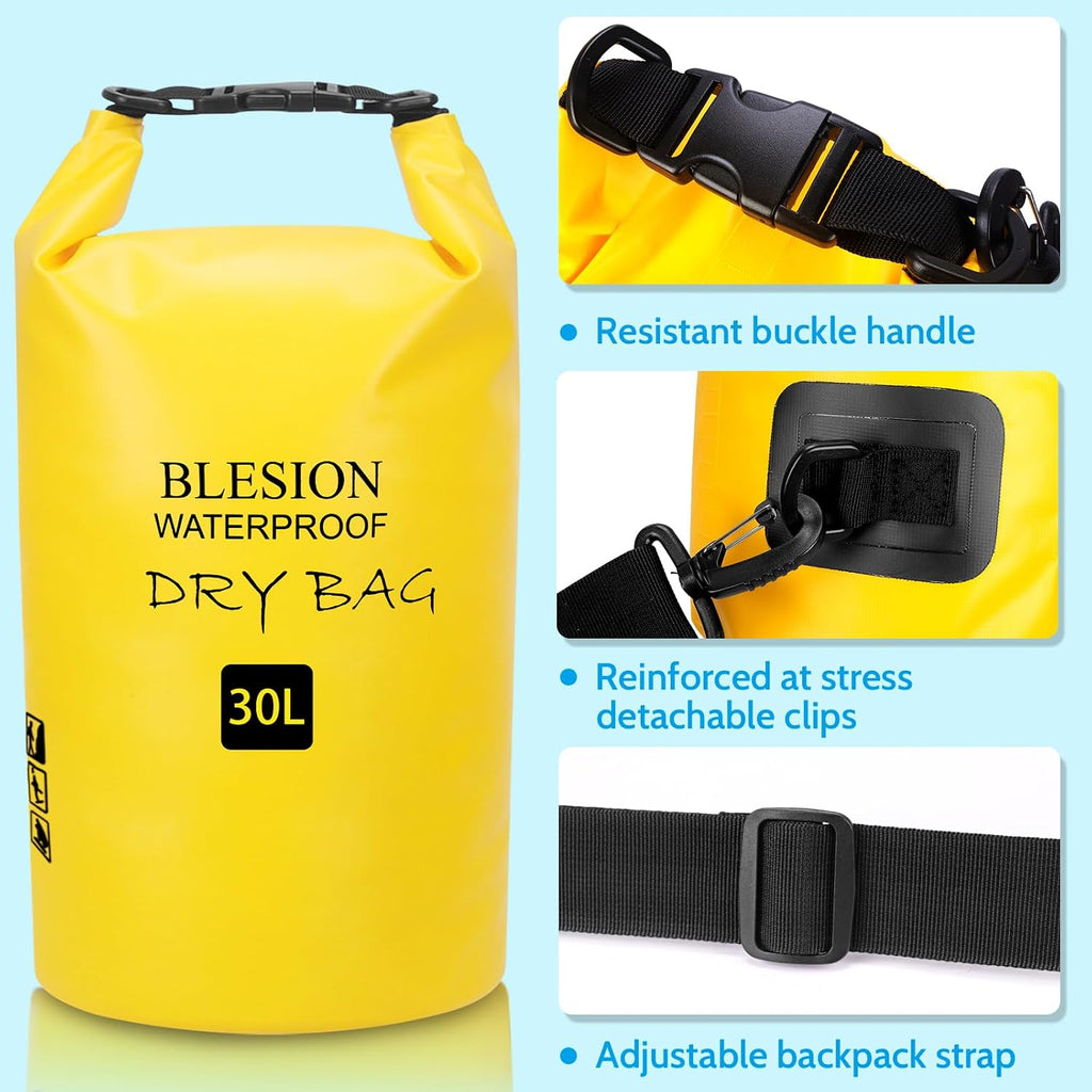 BLESION Dry Bag wasserdichte Tasche mit Schultergurt fuer Kajak Angeln Wan
