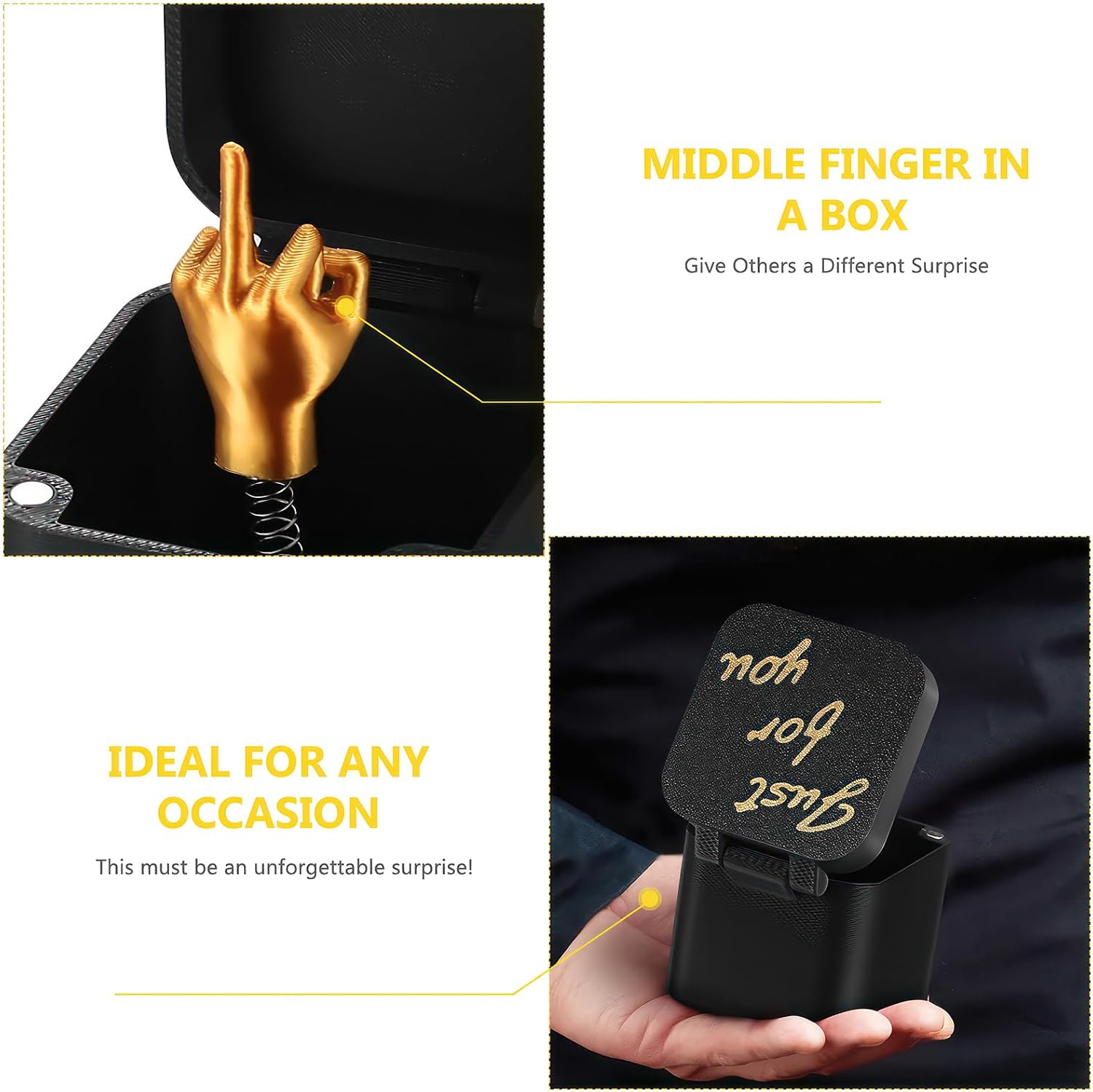 Mittelfinger Geschenkbox - lustiger Streichartikel fuer Buero und Party
