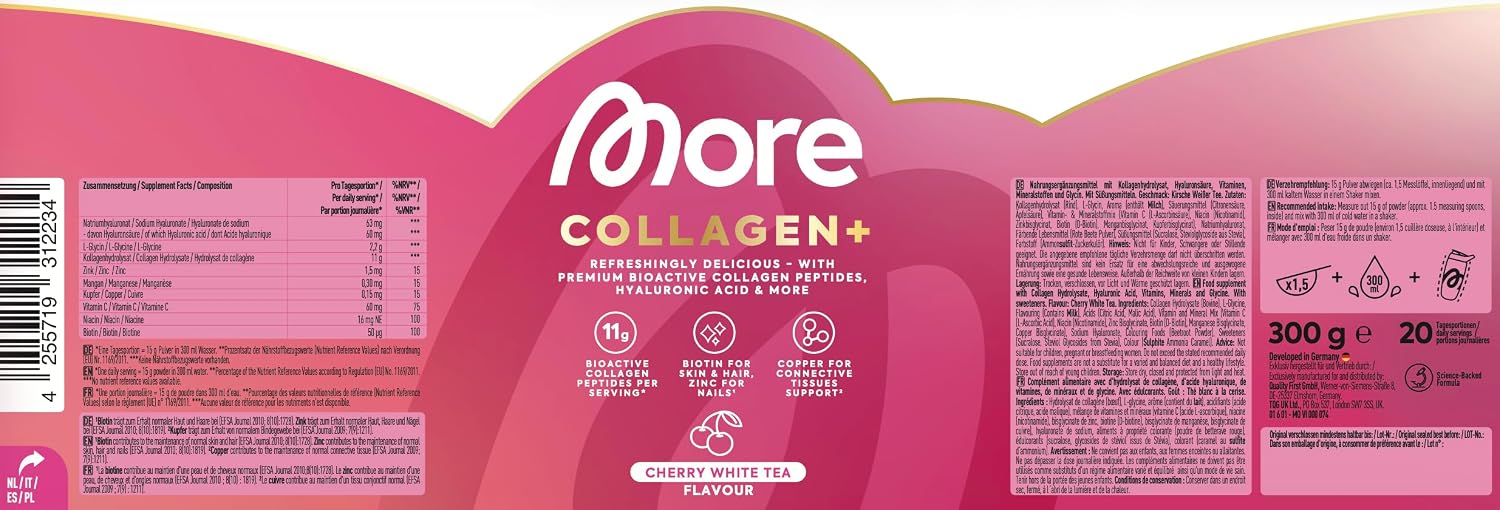 MORE Collagen+ Pulver Watermelon Mint Kollagen Hyaluron Vitamine