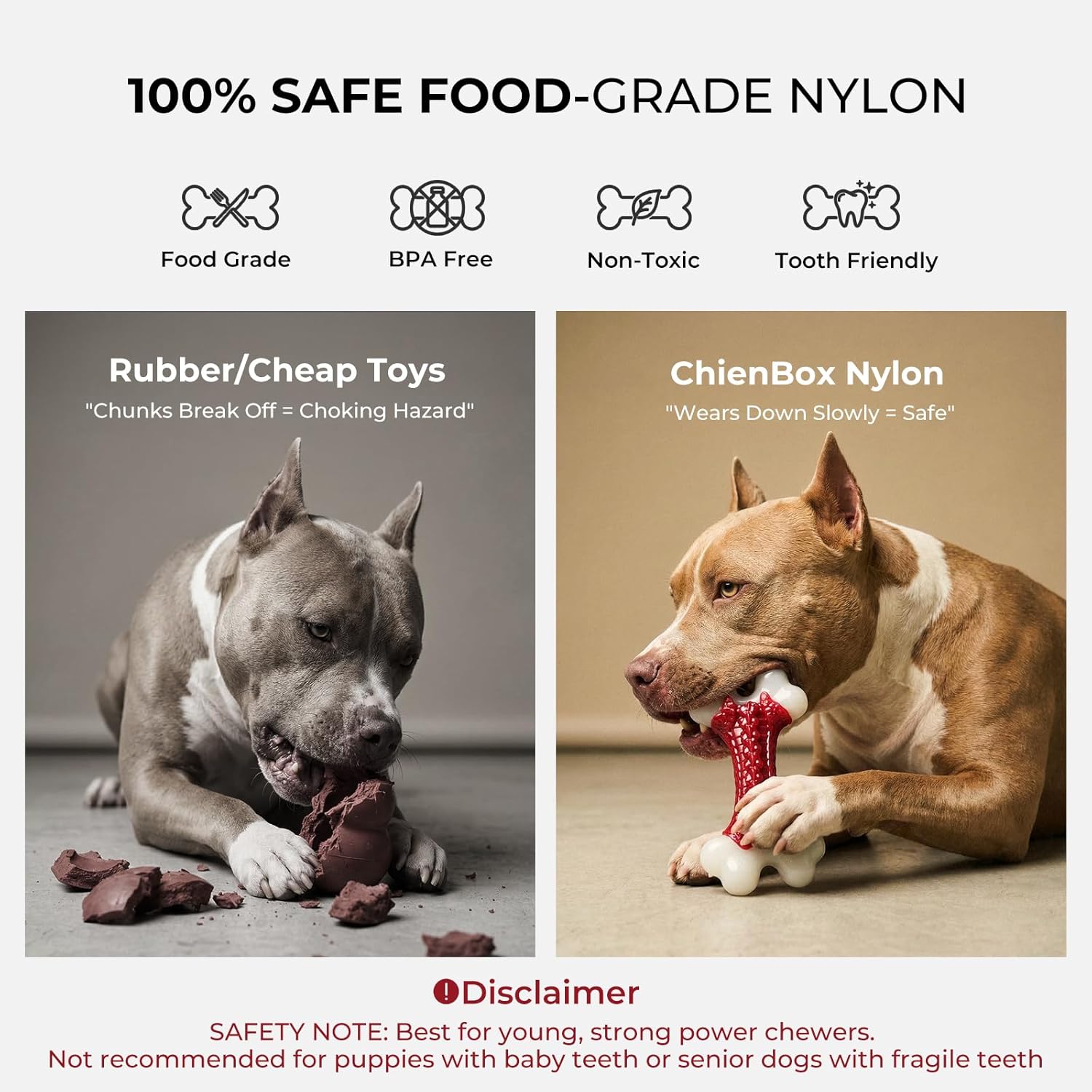 Kauspielzeug fuer grosse Hunde Nylon mit Rindfleischgeschmack zahnpflegend