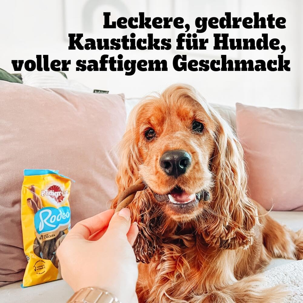 Pedigree Rodeo Sticks Hundesnacks Bacon & Huhn 10 x 7 Stueck verschiedene Sorten