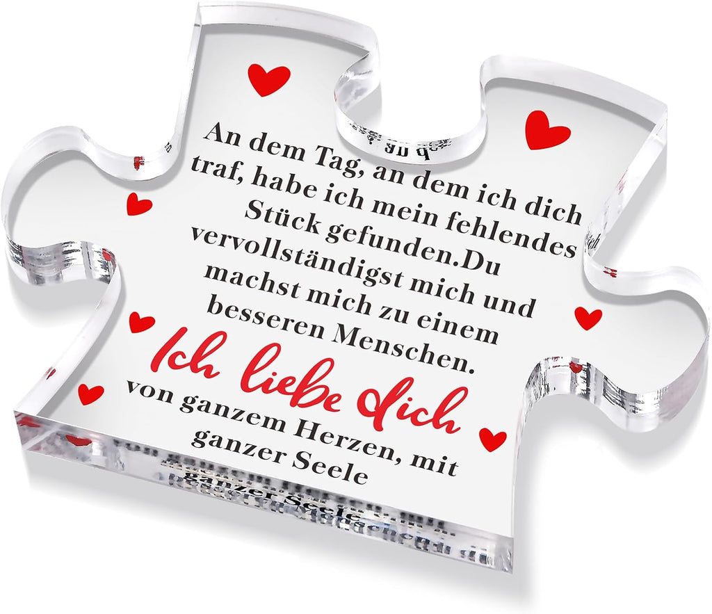 Acryl Puzzle graviert Geschenk fuer Paare - Valentinstag Geburtstag