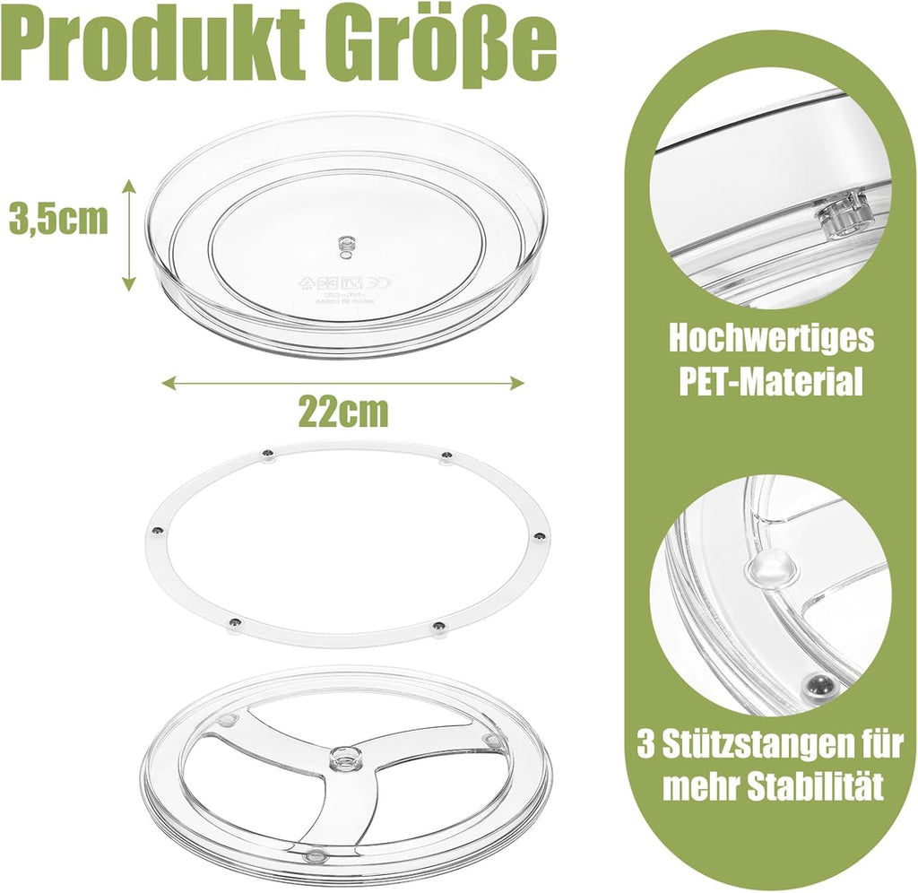 Drehteller Kuehlschrank Organizer Lazy Susan Gewuerzregal 22cm-23cm