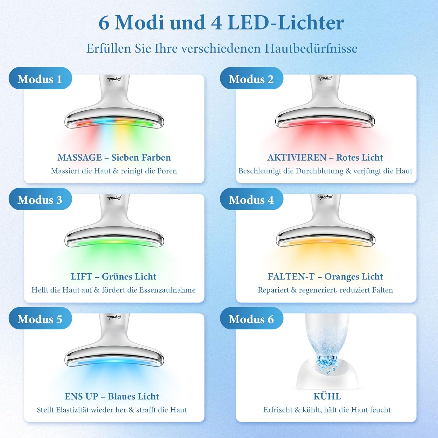 Gua Sha EMS Gesichtsmassagegeraet mit Kaelte Waerme LED Lifting Straffung