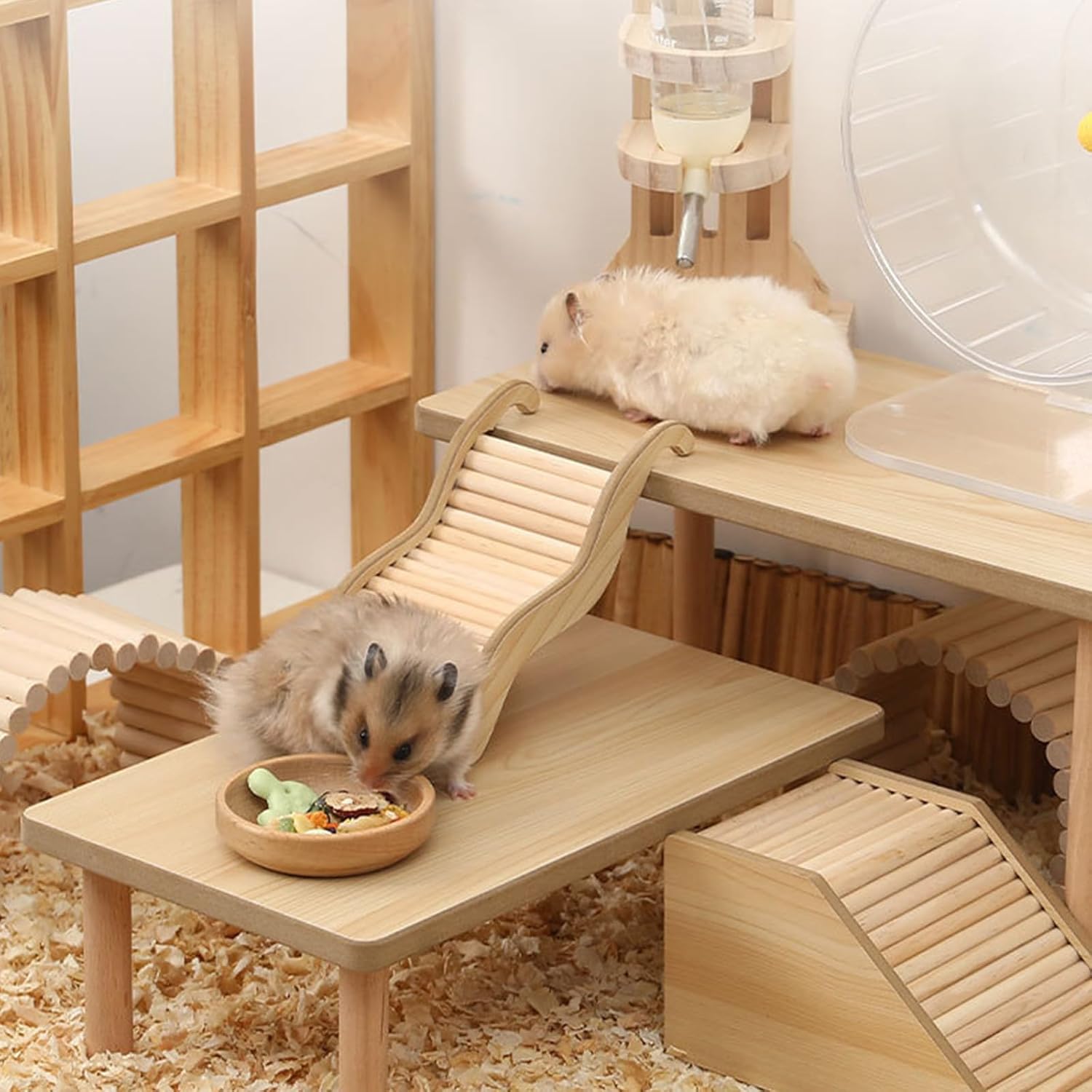 Hamster Klettertreppe Holz 21x8,5 cm Spielzeug Käfigzubehör