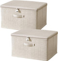 Aufbewahrungsbox faltbar Baumwolle Leinen abschließbar 30x20x14cm 14cm-26cm