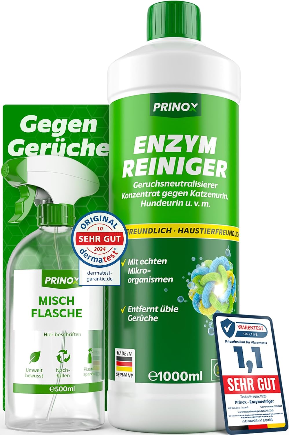 Enzymreiniger Konzentrat | Geruchsneutralisierer Hund Katze Urin