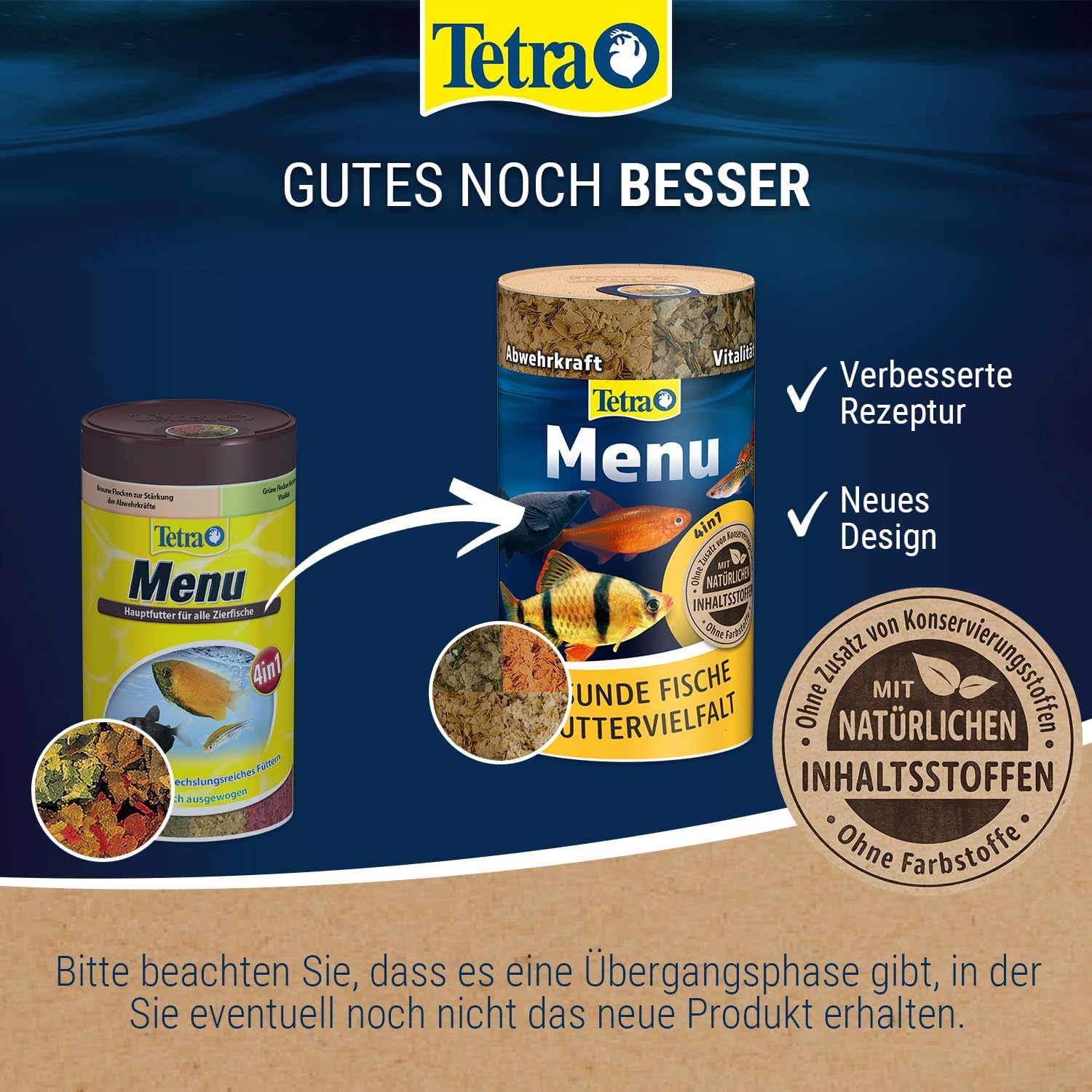 Tetra Min Menu Fischfutter mit 4 Spezialflocken fuer Zierfische