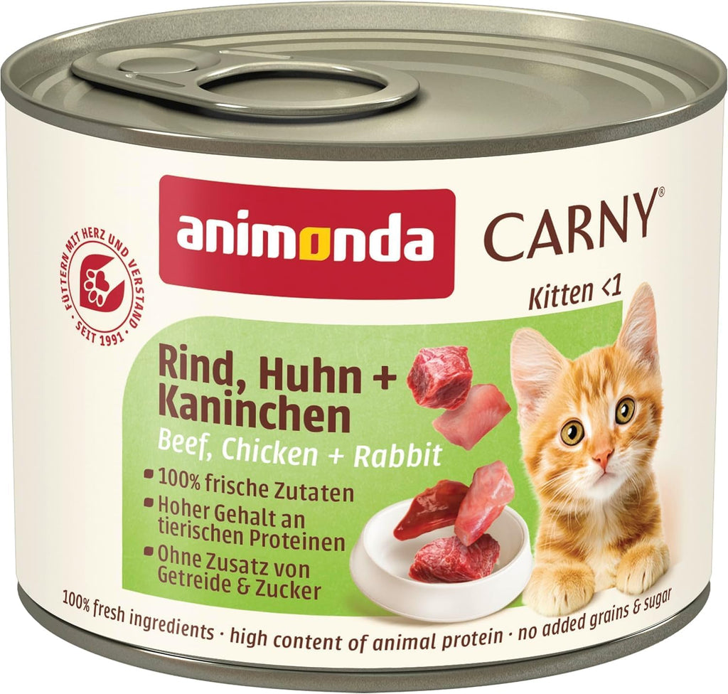 Katzennassfutter Kitten Carny 200- verschiedene Sorten Getreidefrei