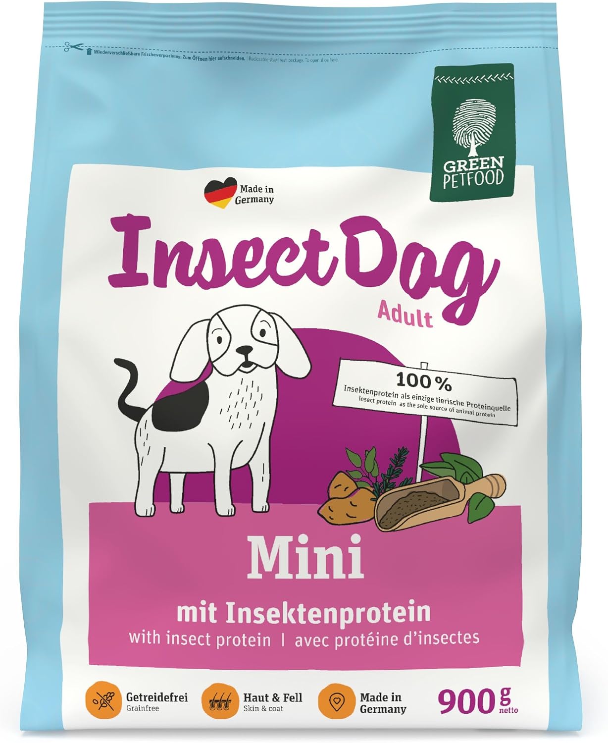 Green Petfood InsectDog Mini Adult Trockenfutter Suesskartoffel