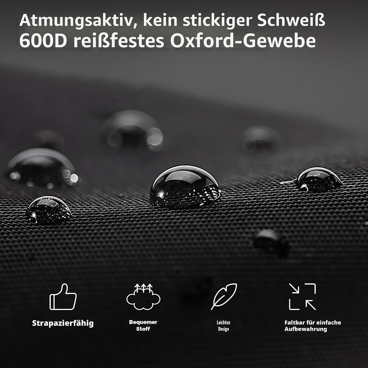 Naturehike Campingstuhl Ultraleicht klappbar bis, Schwarz