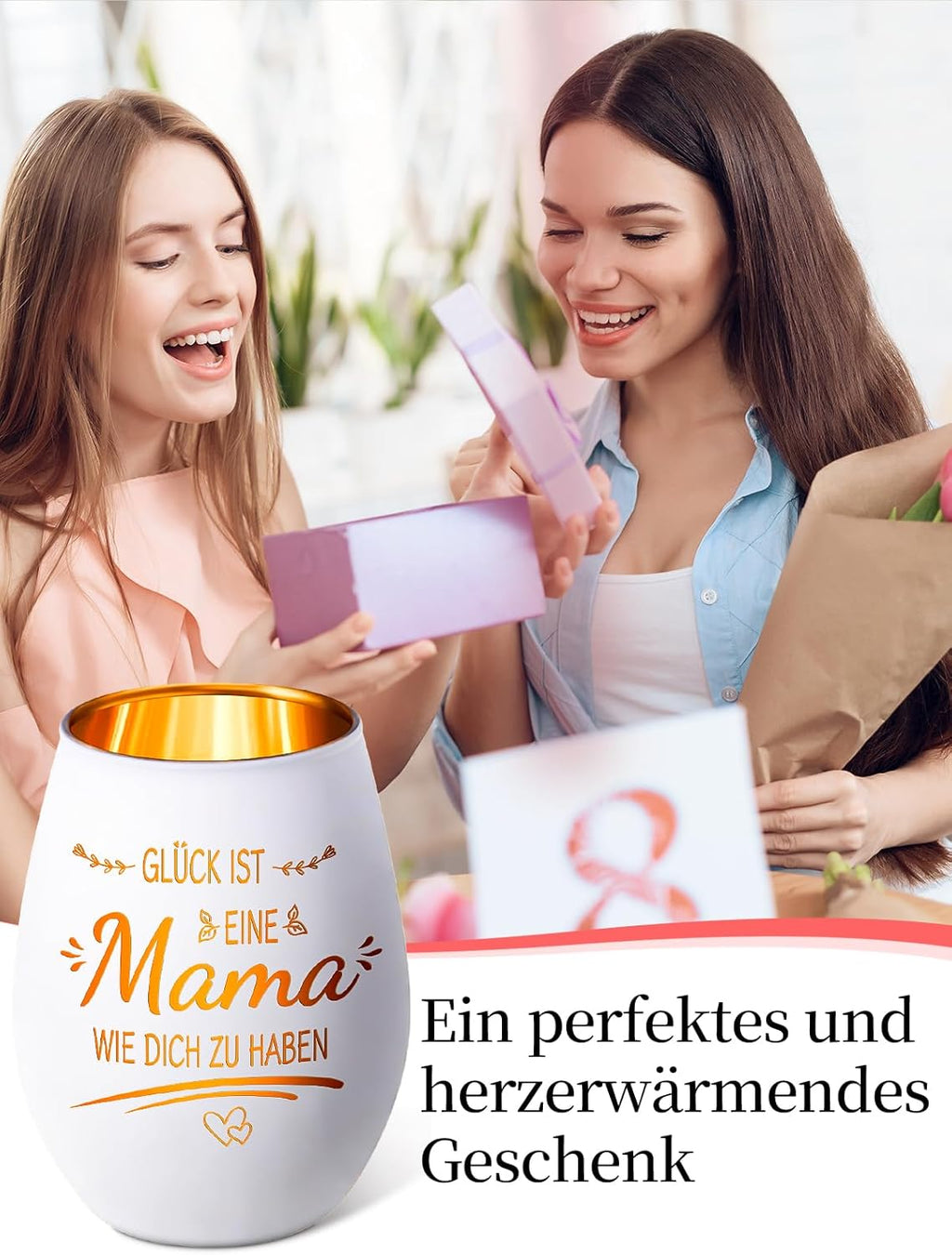 Windlicht mit Gravur verschiedene Farben Glas Windlichter Spruch Geschenk fuer Fr